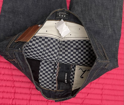 SCOTCH & SODA SELVEDGE DENIM LOT 22 AMSTERDAM BLAUW TYE CHECKMATE JEANS MENS 34 - Picture 6 of 9
