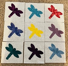 Set of 9 Dragonfly Applique Quilt Blocks, Bright Scrappy Fabrics