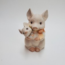 1988 Artistic Gift Pig and Piglet Ceramic Figurine