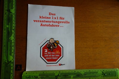 Alter Aufkleber Restaurant Imbiss Ronald MC DONALD'S Pro Kids Pro7 TVMovie
