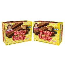 Little Debbie Nutty Buddy Bars, 2 Big Pack Boxes, 48 Twin Wrapped PB Wafers