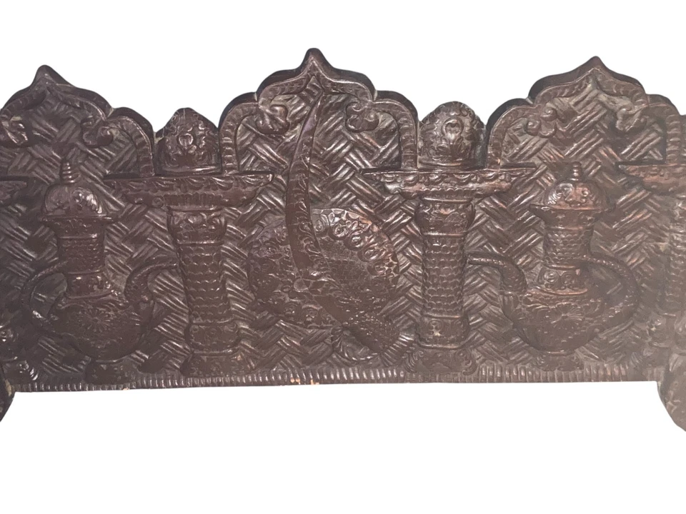 Antique Oak Bench - Image 4 of 4