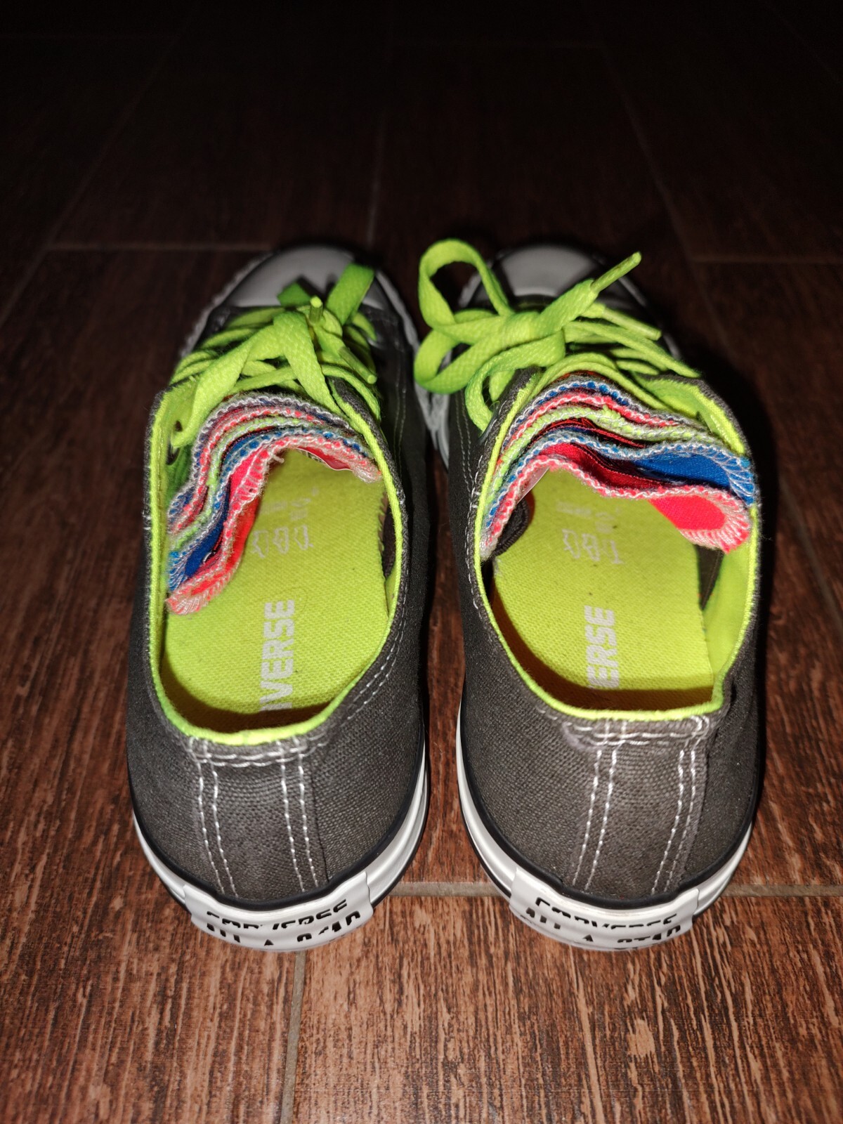 Converse Neon Colored Multiple Rainbow Tongues Lo… - image 5