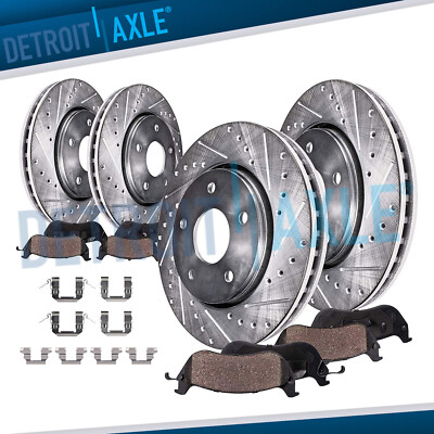 Front Rear Drilled Rotors Brakes Pads for Nissan 350Z 370Z G35 G37 EX35 M35 QX50