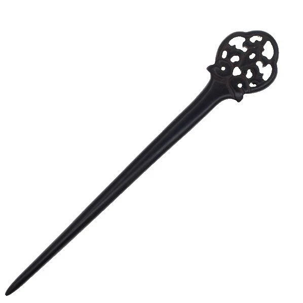 Palitos femininos de madeira para cabelo preto