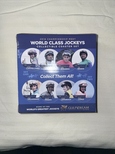 2016 Championship Meet World Class Jockeys Collectible Coaster Set . - Picture 2 of 2