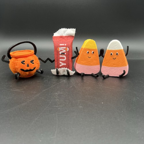 Target Halloween Spritz Felt Duos Lot Candy Corn Pumpkin Bucket Candy Bar Figure