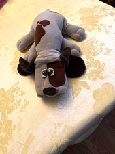 1985 Tonka 19" PP Pound Puppies Stuffed Toy Dog Gray & Brown, no tag