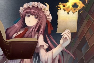 Anime touhou patchouli knowledge fanart from Playmat Gaming Mat Desk 11193