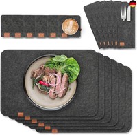 Platzsets Filz Tischsets 18Er Set- Abwaschbare Platzsets, Untersetzer &Amp;