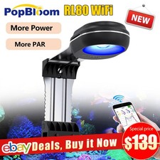PopBloom RL80 WiFi 80W LED Aquarium Reef Light Full Spectrum Saltwater Fish Tank