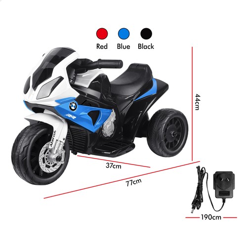 BMW Kids Ride On Car Motorbike S1000RR Licensed Electric Toys Police Bike Blue - Picture 10 of 12