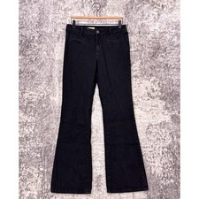 Anthropologie Jeans 27 Womens Pilcro High Rise Boot Flare Trouser Black Denim