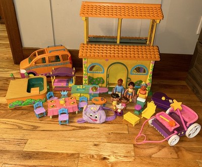 DORA the Explorer Talking House Van Carriage  Furniture Figures Lot 2003 Y2K