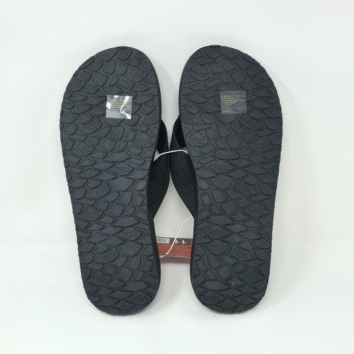 FloJos Men's Flip Flop Sandals Black Artisan Memory Foam Size 11 Slip on Comfort - Picture 4 of 5