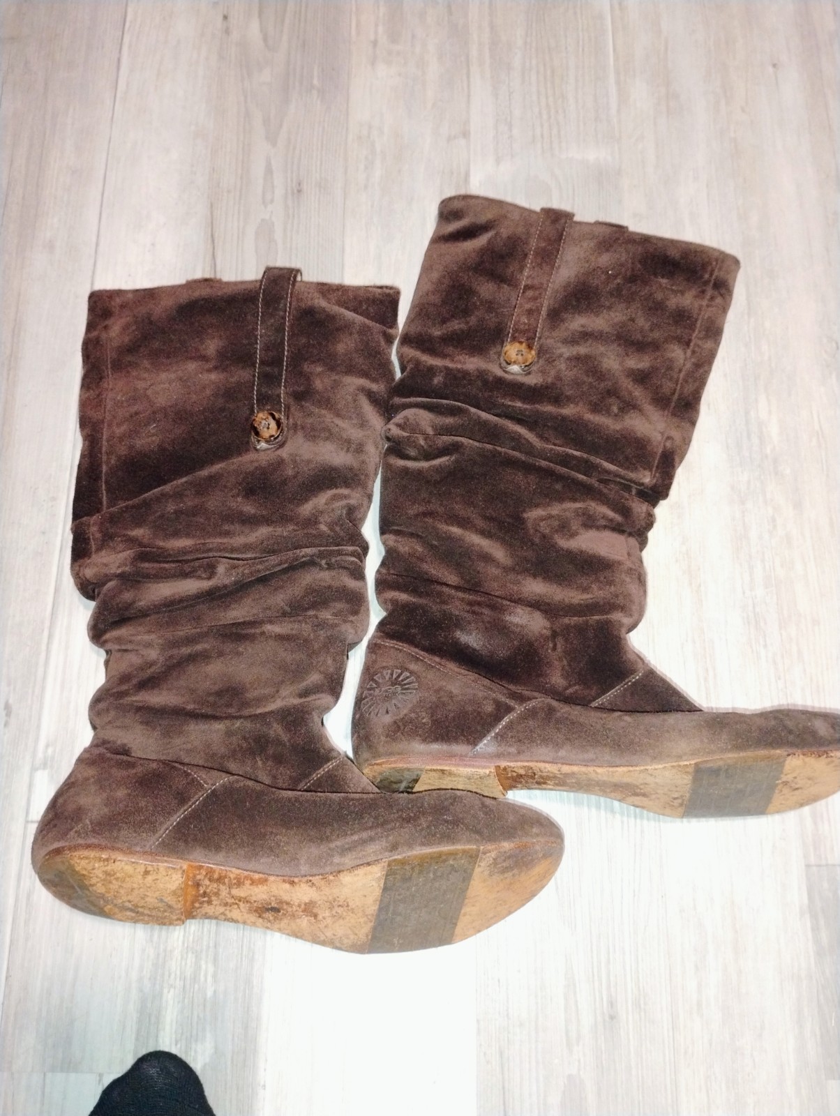 Brown Leather UGG S/N  1948 Australia  Size 10  slouchy Boots