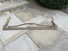 Antique Art Nouveau Brass Fire Fender Surround Ornate Fireplace 49"L x 12"D