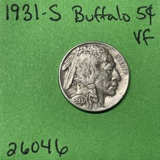 1931 S Buffalo / Indian Head Nickel 5c Vf Very Fine