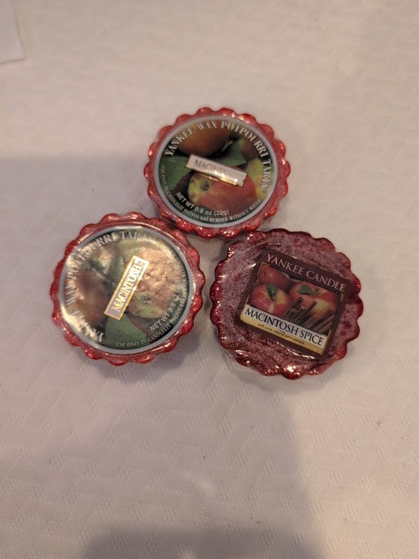Yankee Candle Lot of 3 Wax Melts Tarts Macintosh  & Macintosh Spice