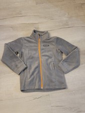 Columbia Kids Full Zip Long Sleeve Mock Neck Gray Fleece Jacket S 8 