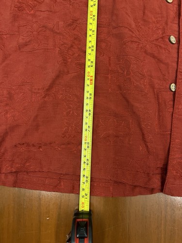 Batik Bay Hawaiian Shirt Button Up Short Sleeve 100% Silk Men's Size 3XLT Red - Picture 13 of 16