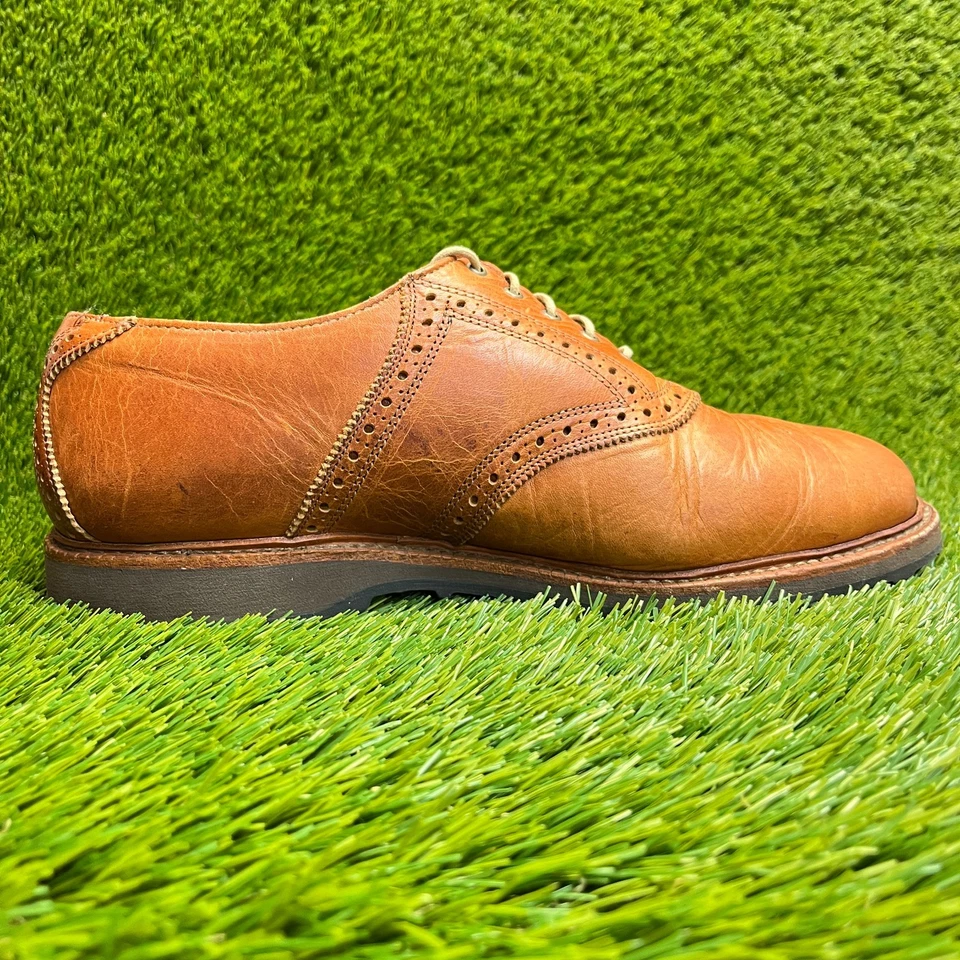 Zapatos de golf Allen Edmonds First Cut para hombre talla 10,5 marrón clásico de cuero con cordones Foto 4 de 4