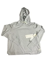 Vuori Womens Essential Halo Hoodie Pullover Pale Grey Heather Medium New $96