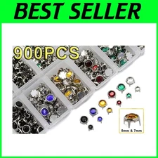 Mixed Size & Color Rhinestone Kit - 900PCS