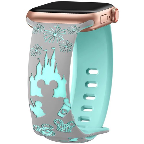 Grey & Mint Green Apple Watch Strap Disney Inspired Castle WDW Strap 38 - 41mm - 第 1/4 張圖片