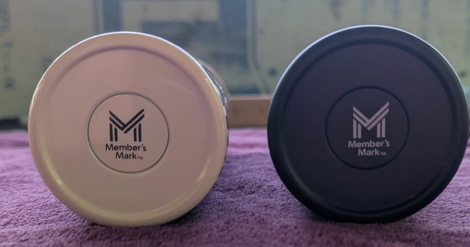 NUEVO Member's Mark 24 oz paquete de 2 vasos aislados de acero inoxidable, tapa y pajita. Foto 3 de 3