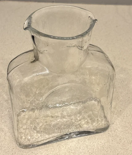 Vintage MCM Blenko Glass Pitcher 384 Double Spout Water Jug Carafe 40 oz