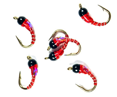 Mirage Midge Tungsten Nymphs Red - Premium Trout Fly Fishing Flies