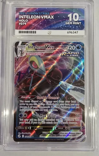 Inteleon VMAX Holo Rare 2021 Fusion Strike ENG ACE 10 Gem Mint Pokemon Card