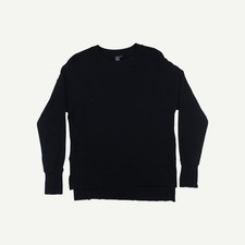 Sweaty Betty Womens Black Organic Cotton Long sleeved Sweatshirt Size XS