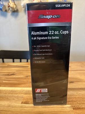 Snap On Tools 100th Anniversary 6 Pack Aluminum 22oz Cups