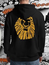 1pc Men'S Disney Lion King Simba Graphic Hooded Sweatshirt - Officially Inspired