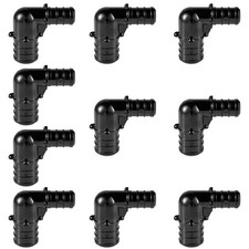 10PCS Poly PEX B Barb Crimp Fittings 1/2" X 3/4" Elbow 90 Degree PPSU F2159