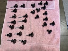 Oil Rubbed Bronze 1.25" Cabinet Knobs Pulls Lot Of 26