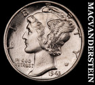 1943 Silver Mercury Dime - Choice Almost Uncirculated  Lustrous  #M571 — photo 1