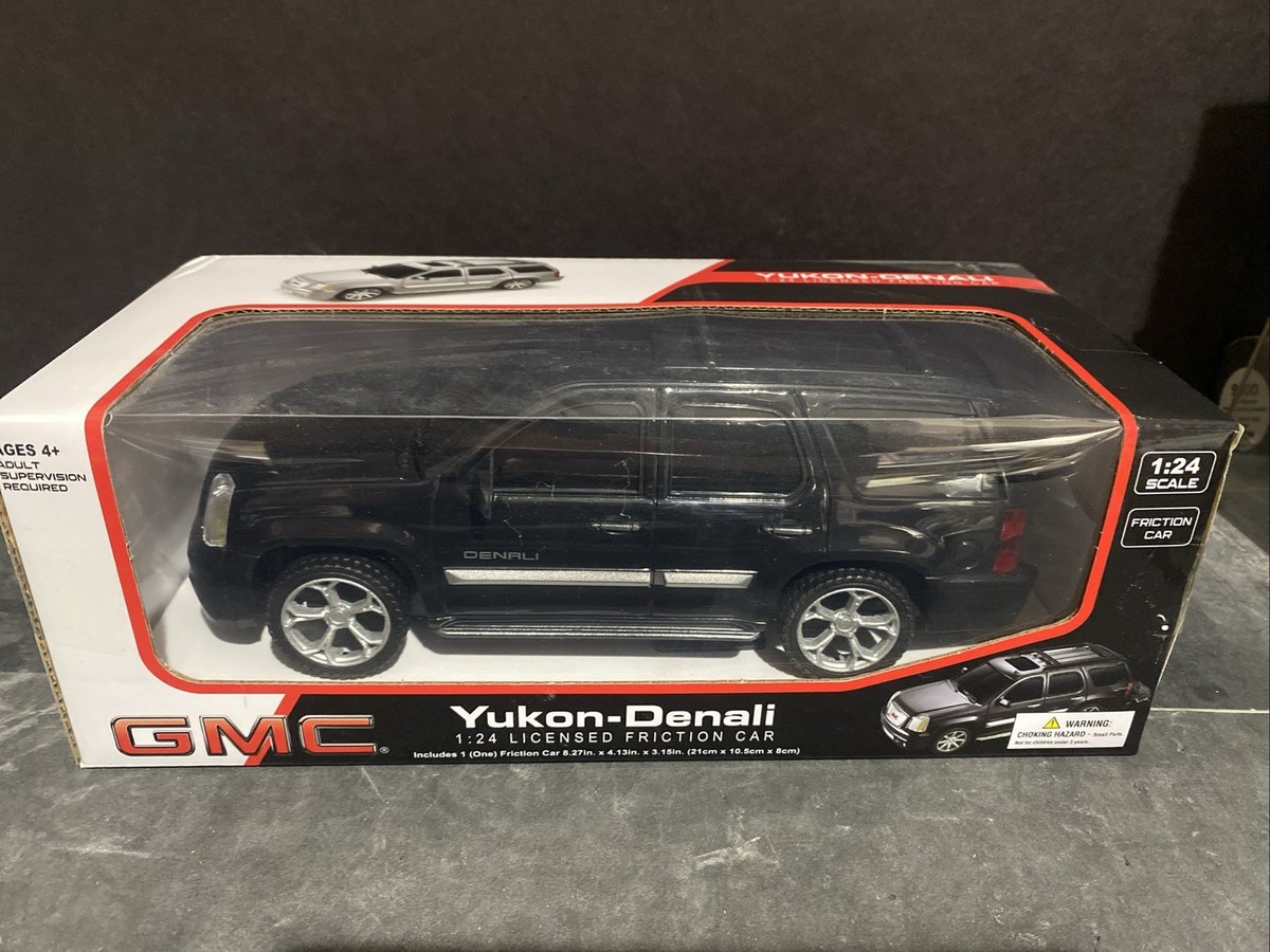 Black GMC Yukon Denali 2007-14 1:24 Plastic Friction Diecast