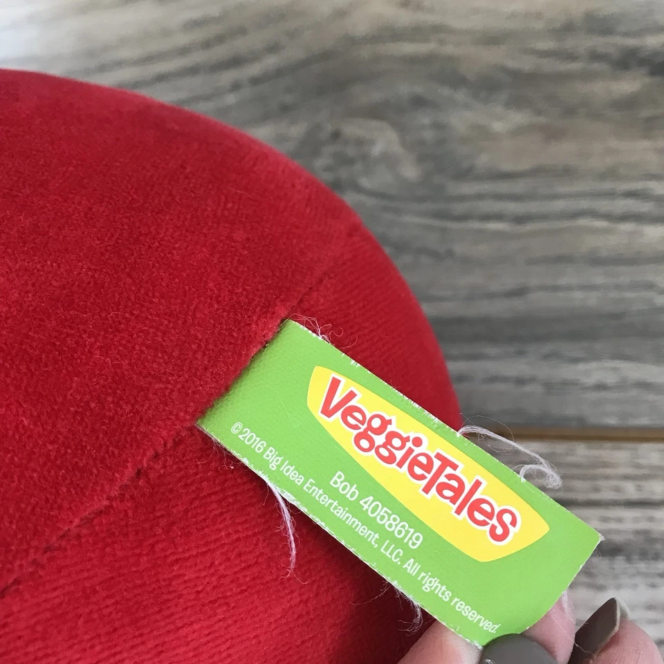 Juguete de peluche coleccionable Veggie Tales Bob The Tomato 6”x9” Big Blue Eyes Enesco Foto 3 de 4