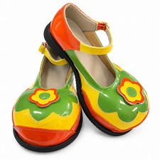 Mexican Professional Green Flower Clown Shoes Zapato Para Payaso Made In Mexico