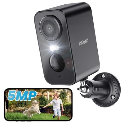 ieGeek 5MP Wireless Security Camera Outdoor Colorful Night Vision, Black 