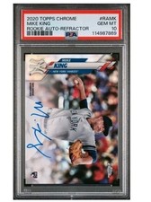 Michael (Mike) King 2020 Topps Chrome RC#RAMK Auto Ref./499 PSA GEM MINT 10-Pop2