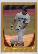 2011 Bowman Chrome Gold Refractor 40/50 Giancarlo Stanton Mike Stanton #64 t1s