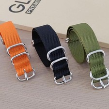 New Nylon Watch Strap 18mm 20mm 22mm 24mm Military Fabric Band Steel Buckle