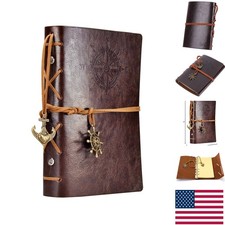 Elegant 7x5 Vintage Leather Journal with Lock, Perfect for Travellers  Artists