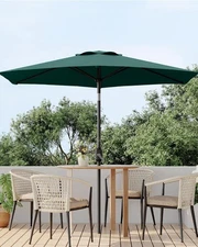 7.5FT Outdoor Patio Umbrella Table Market with Push Button Tilt and Crank