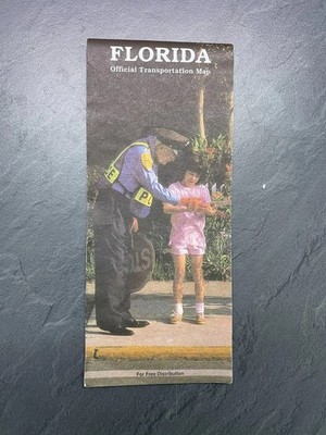 Florida offcial transportatin map 1993 Broschüre 90er Jahre Vintage USA