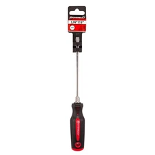 Powerbuilt 1/4 x 6 Inch Slotted Screwdriver with Double Injection Handle -